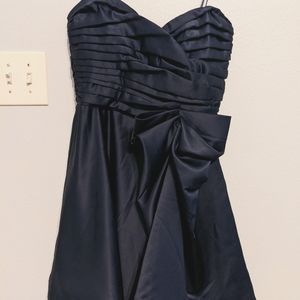 ABS Navy Fit & Flare Dress
